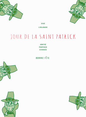 Carte religieux, saints et fêtes diverses Jour de la Saint Patrick